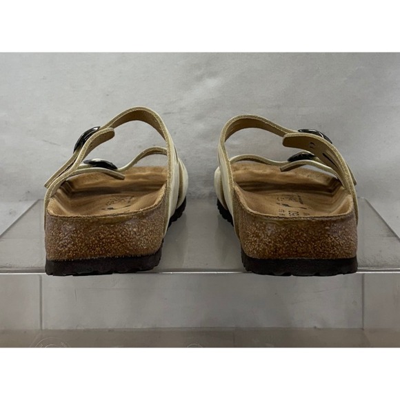 Birkis by Birkenstock Adjustable Strap Slide Sandals Women's Size 39 Beige - Picture 4 of 9